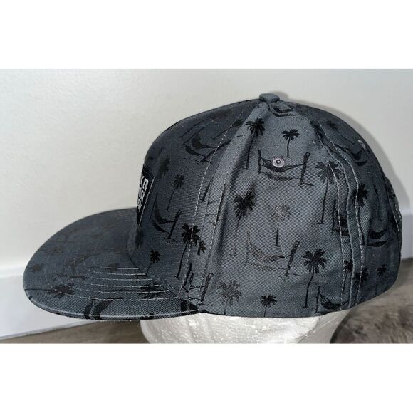 Crooked Hammock Brewery SnapBack Flat Bill Hat Cap Gray/Black EUC - Picture 3 of 8